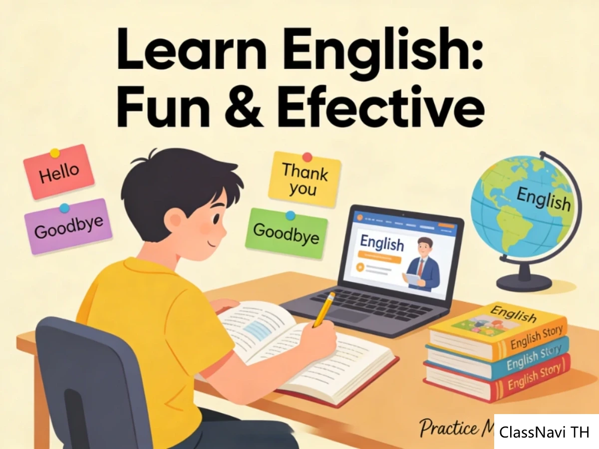 ตัวอย่างการเรียนภาษาอังกฤษสำหรับเด็กชั้น ป.3