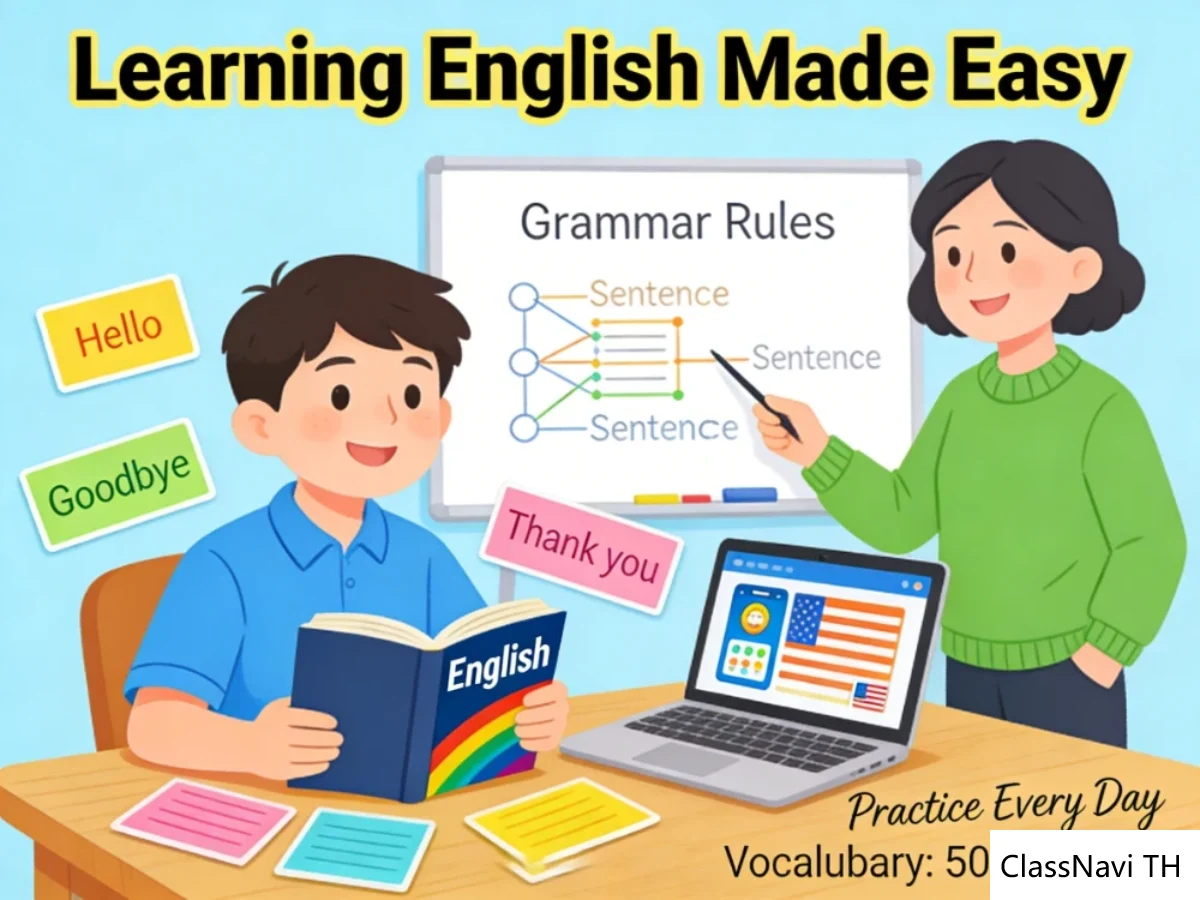 การฝึกภาษาอังกฤษออนไลน์ผ่านบทเรียนและบทสนทนา