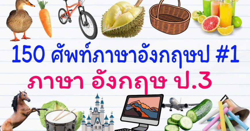 ภาษาอังกฤษ ป.3 เรียนอะไรบ้าง? คำศัพท์และประโยคพื้นฐานที่ต้องรู้