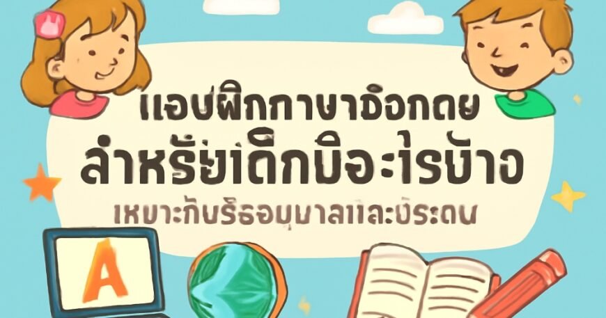 แอปฝึกภาษาอังกฤษสําหรับเด็กมีอะไรบ้าง เหมาะกับวัยอนุบาลและประถม