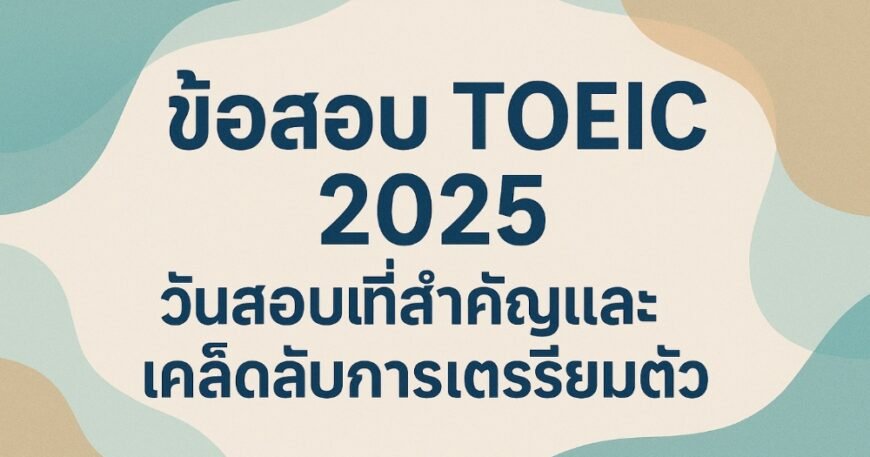 ข้อสอบ TOEIC 2025: วันสอบที่สำคัญและเคล็ดลับการเตรียมตัว
