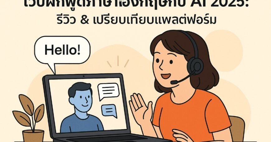 เว็บฝึกพูดภาษาอังกฤษกับ AI 2025: รีวิว & เปรียบเทียบแพลตฟอร์ม