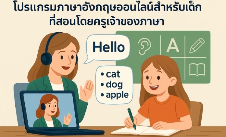 โปรแกรมภาษาอังกฤษออนไลน์สำหรับเด็กที่สอนโดยครูเจ้าของภาษา