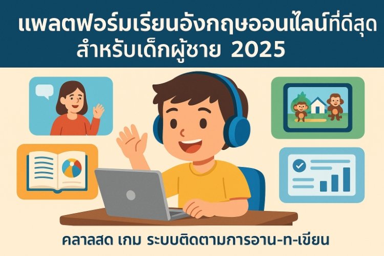 แพลตฟอร์มเรียนอังกฤษออนไลน์ที่ดีที่สุดสำหรับเด็กผู้ชาย 2025 รีวิวเต็ม