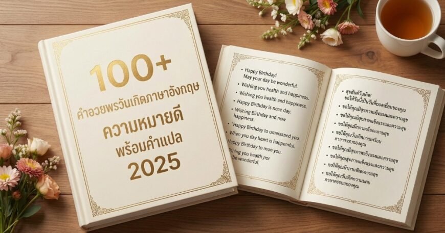 100+ คำอวยพรวันเกิดภาษาอังกฤษ ความหมายดี พร้อมคำแปล 2025