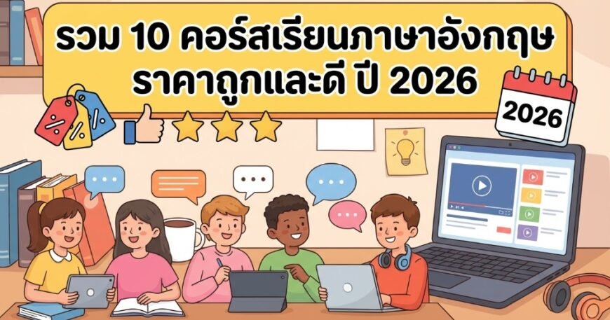 รวม 10 คอร์สเรียนภาษาอังกฤษ ราคาถูกและดี ปี 2026