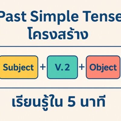 Past Simple Tense โครงสร้าง ภาษาอังกฤษ เรียนรู้ใน 5 นาที