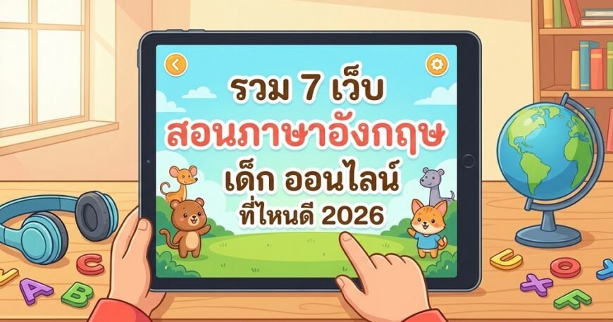 รวม 7 เว็บ สอนภาษาอังกฤษ เด็ก ออนไลน์ ที่ไหนดี 2026
