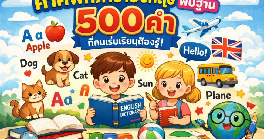 คําศัพท์ภาษาอังกฤษ พื้นฐาน 500 คำ ที่คนเริ่มเรียนต้องรู้